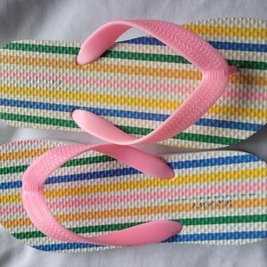 Colorful Striped Kids Flip Flops